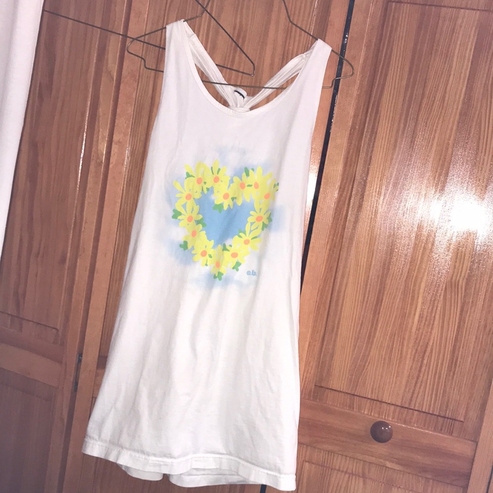 Vintage beach cover up flower heart dress